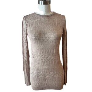 Zara Fitted Beige Knit Top - Size M